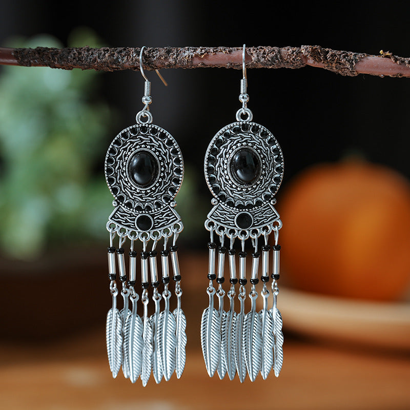 Turquoise Ethnic Style Retro Alloy Yunnan Rings