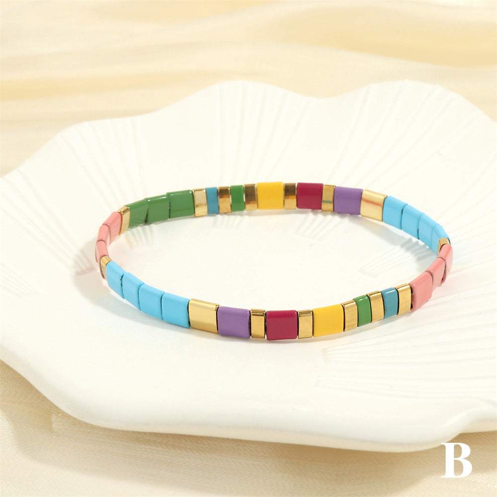 Style Macaron Color Series Lifting Bead Bracelets