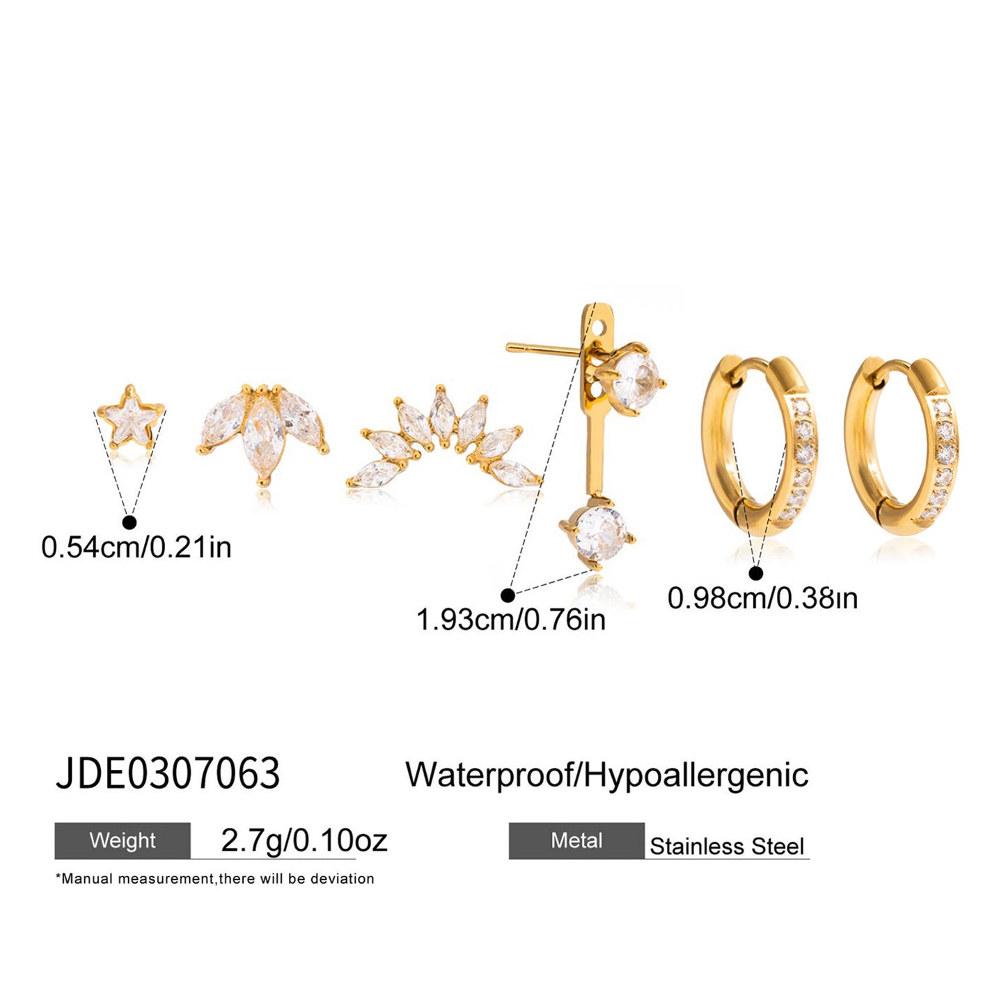 Women's Ding Titanium Steel Zircon Light Luxury Minority Stainless Jewelry Set