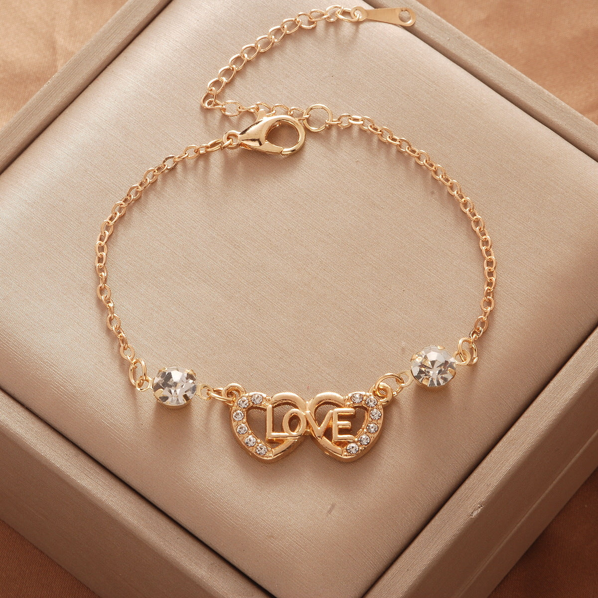 Full Of Diamond Four-leaf Clover Female Bracelets