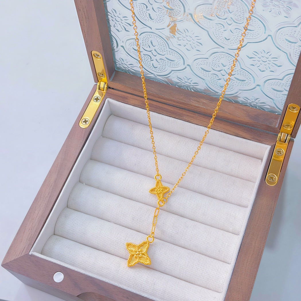 Ginkgo Leaf Variety Retro Affordable Luxury Fashion Design Necklace
