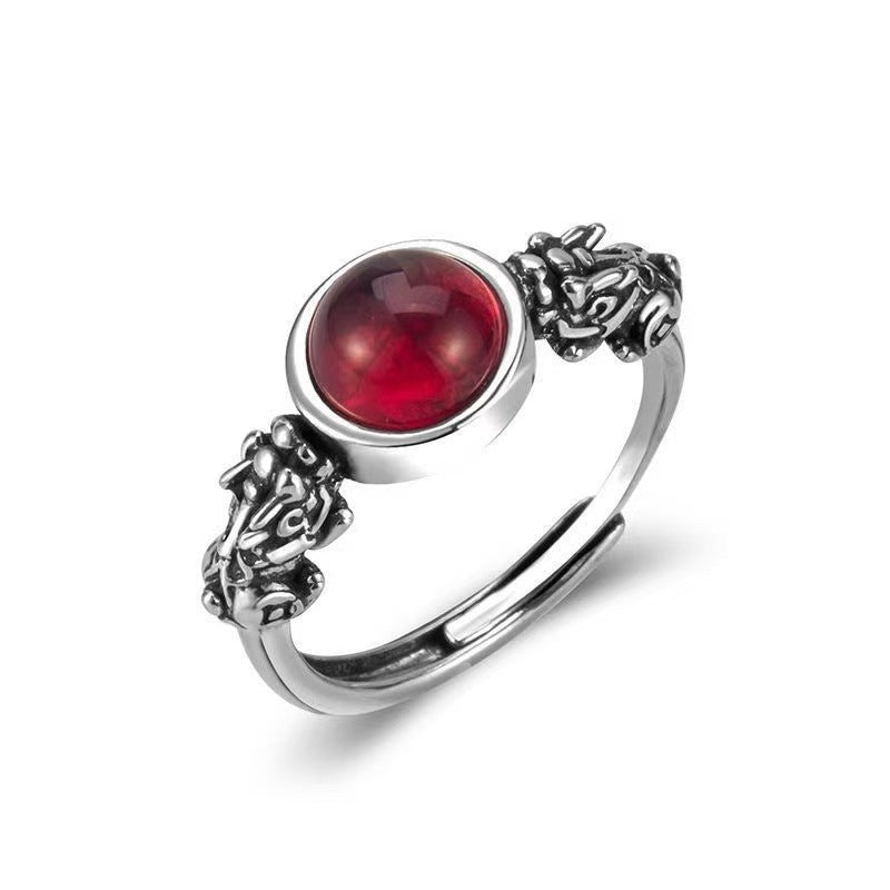 Women's Copper Coin Retro Antique Finish National Fashion Ethnic Style Literary Rings