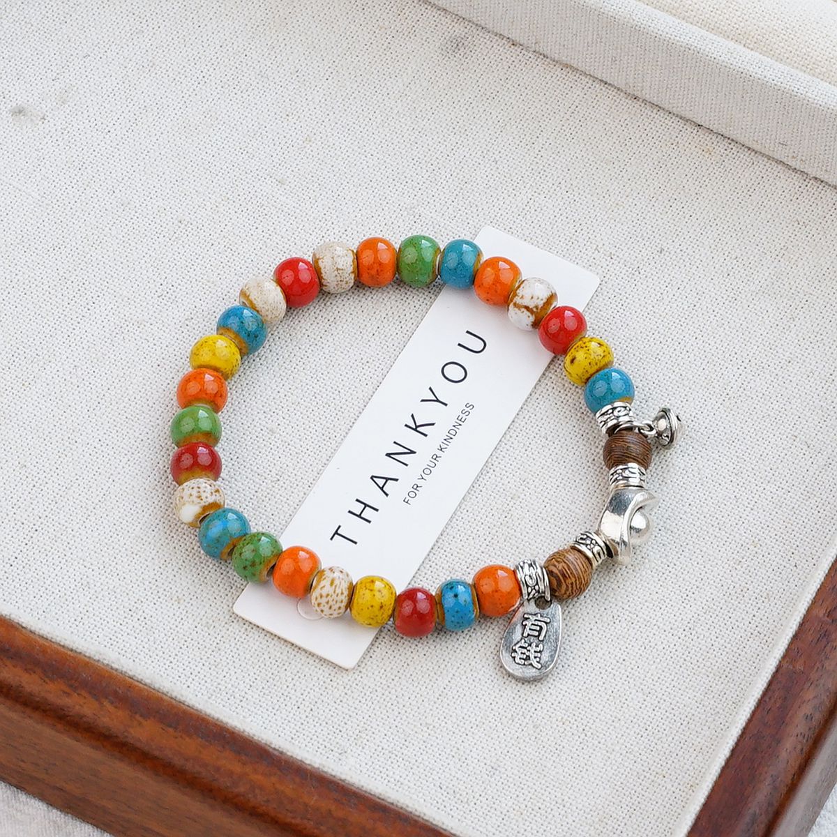 Women's & Men's Auspicious Ceramic Female National Fashion Couples Good Luck Bracelet