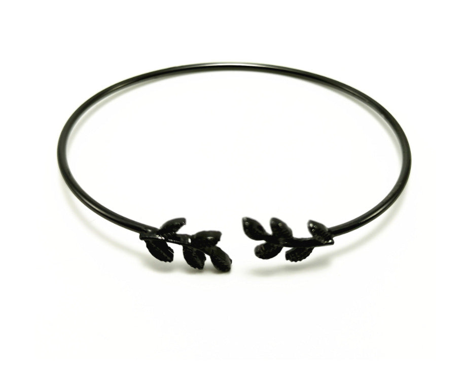 Simple Four-color Leaves Open Leaf Lot Bracelets