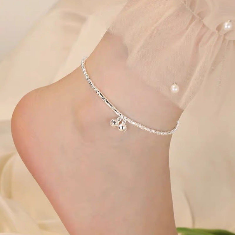 Women's Sier Bell Summer Trend Light Luxury Minority High Sense Ankle Bracelet