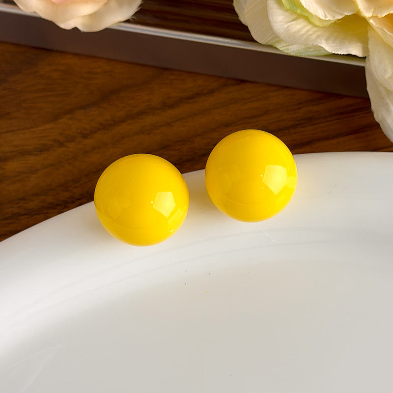 Women's Yellow Flower Mesh Vacation Style Niche High-grade Rings