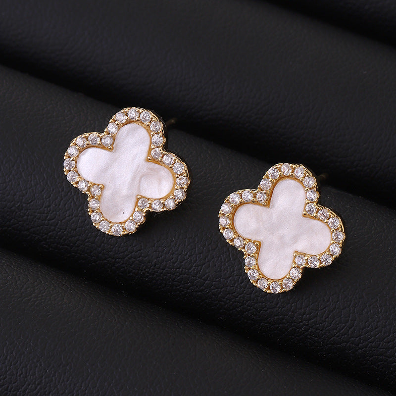 Women's Light Luxury Temperament High-grade Lucky Four-leaf Clover For Earrings