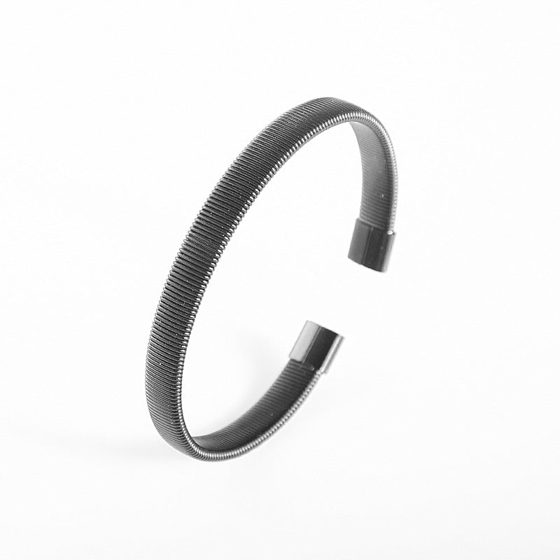 Women's & Men's Fashion Personality Retro Titanium Woven Open Round Bracelets