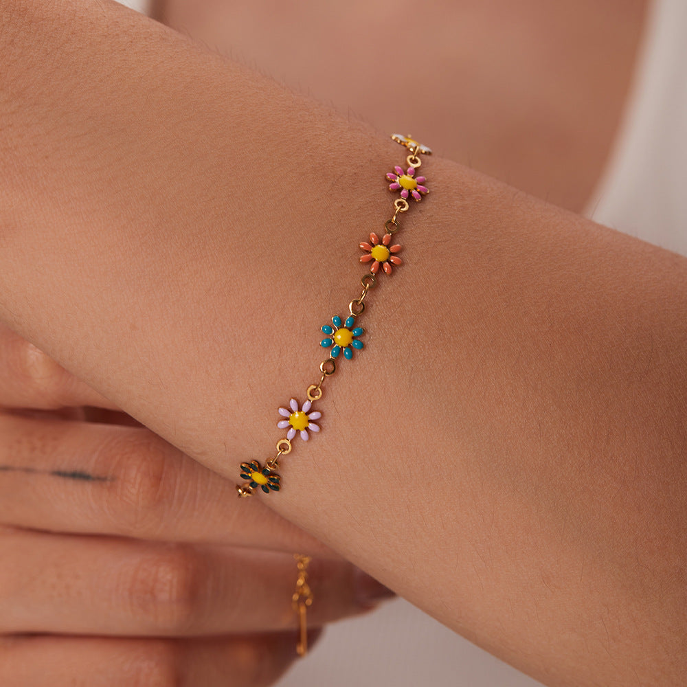 Little Daisy Chain Stainless Steel Fashionable Creative Bracelets