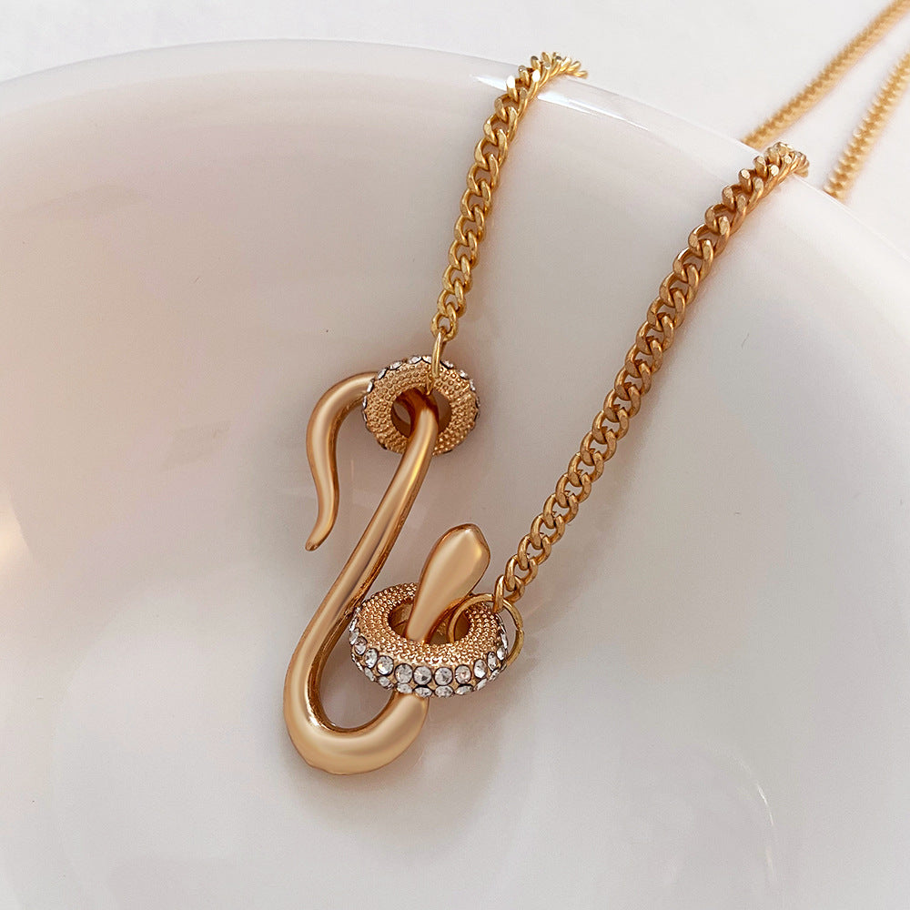 Women's Full Diamond Snake Fashion Exaggerated Personalized Minority Necklaces