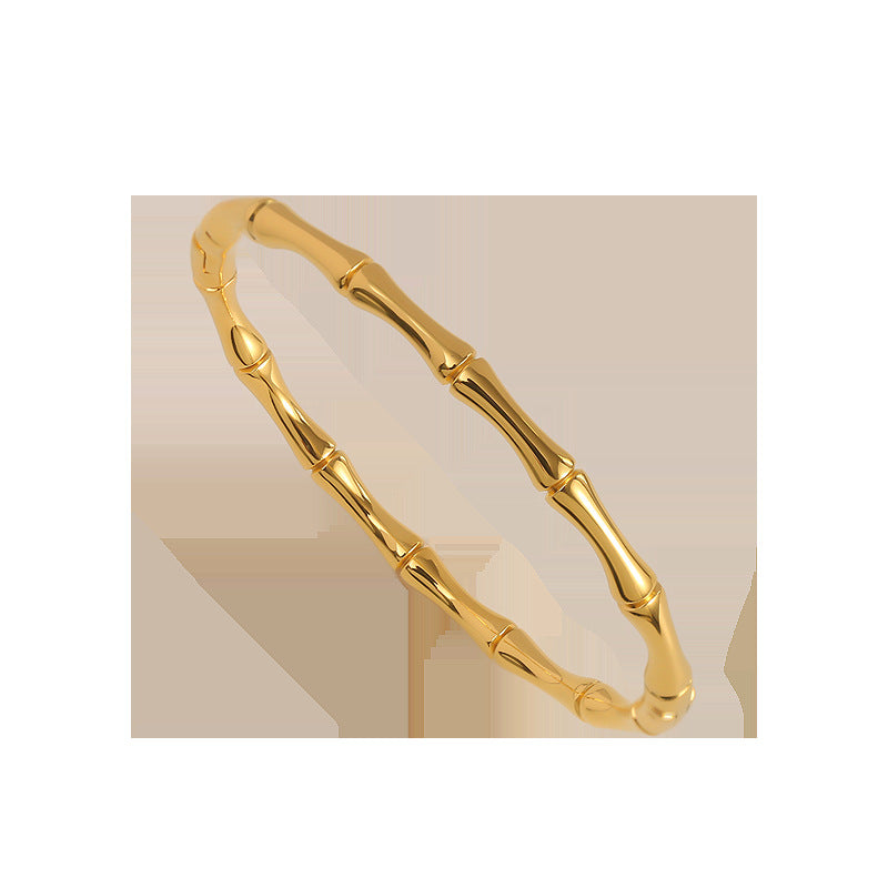 Solid Gold Light Luxury Niche Exquisite Open Titanium Steel Get Bracelet