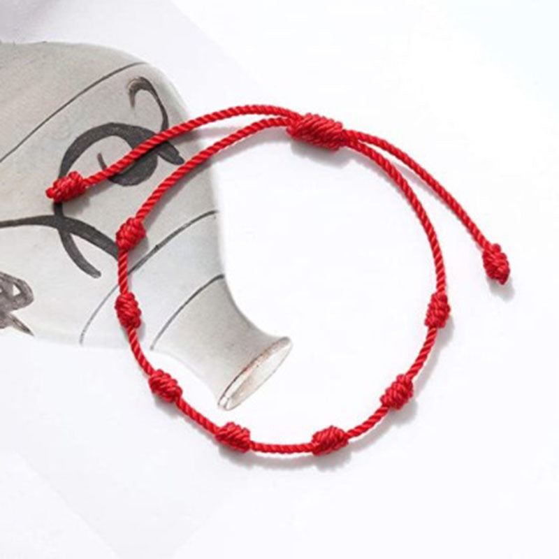 Red Black Rope Pull Adjustable Girlfriends Carrying Bracelets