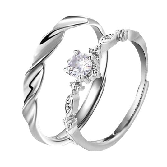 Women's & Men's Couple Niche Valentine's Day Gift Fashion Simple Zircon Ring