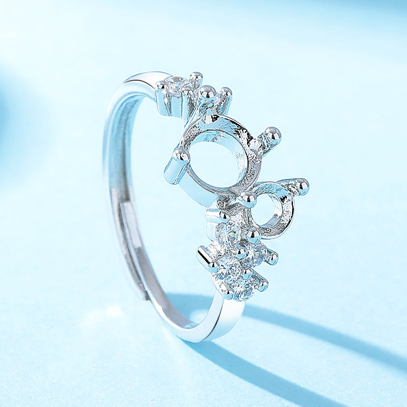 Women's Open Setting Empty Holder Inset More Sizes Imitation Rings