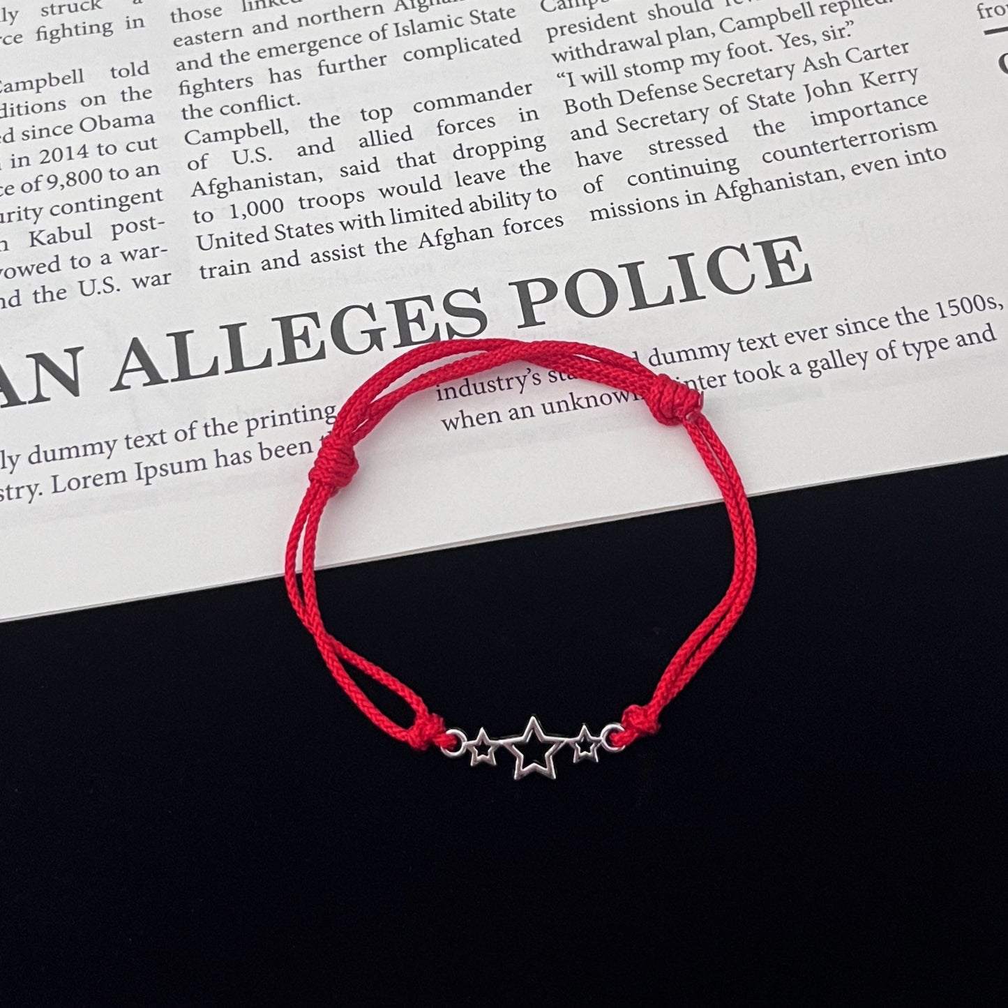 Women's & Men's Fashion Alloy Little Star Wax Rope Bracelet