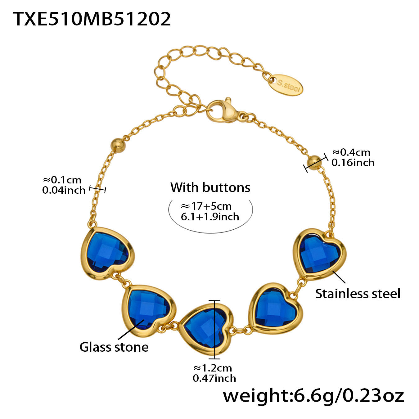 Cut Candy Color Heart-shaped Glass Stone Fashion Exquisite Stainless Rings