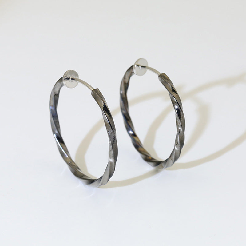 Versatile Glamorous Exaggerated Spring Twisted Big Ear Clip