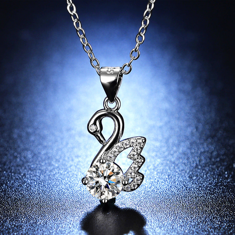 Live Streaming On Imitation Moissanite Swan Necklaces