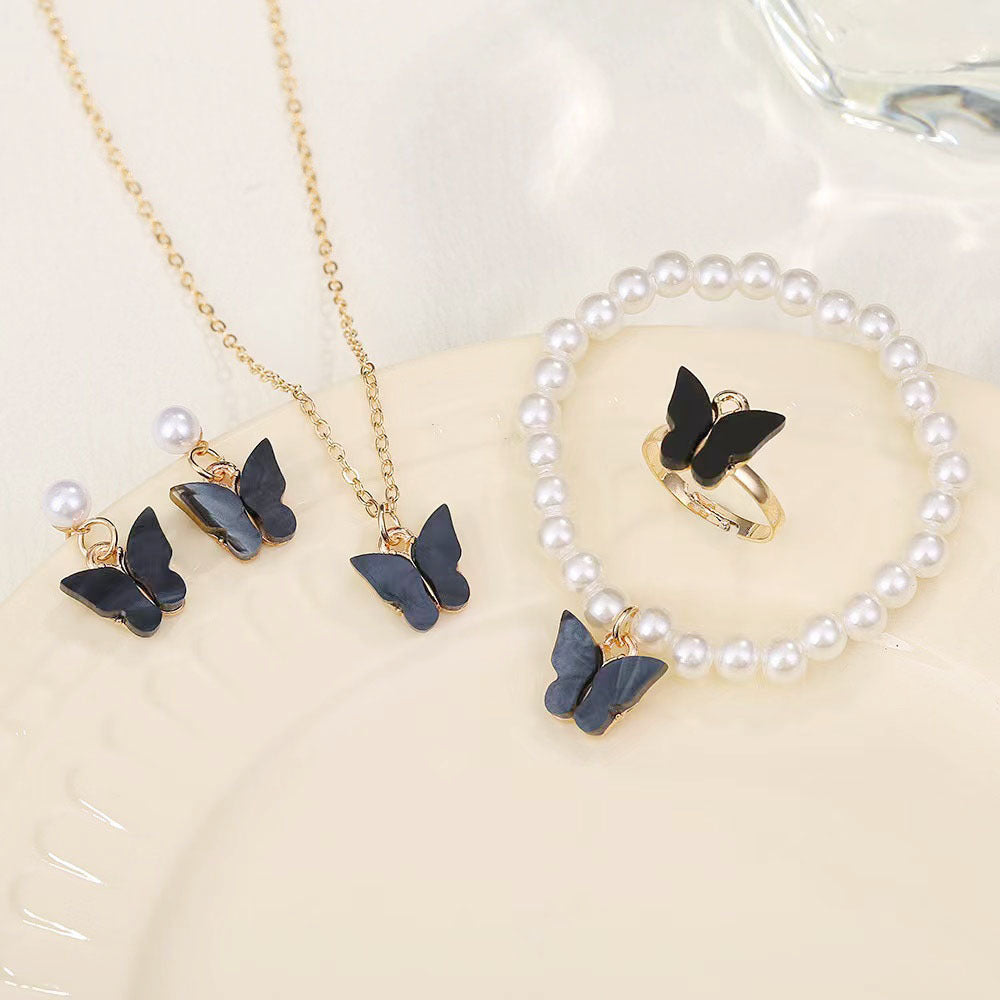 Women's Butterfly Plate Retro Fashion Minority Design Jewelry Set