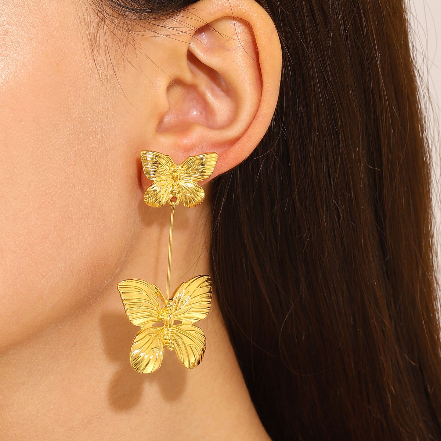 Women's Gold Butterfly Light Luxury Temperament Niche Earrings