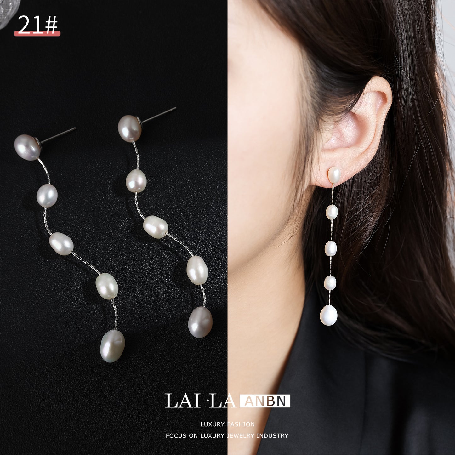 French Retro Pearl Sterling Sier Light Earrings
