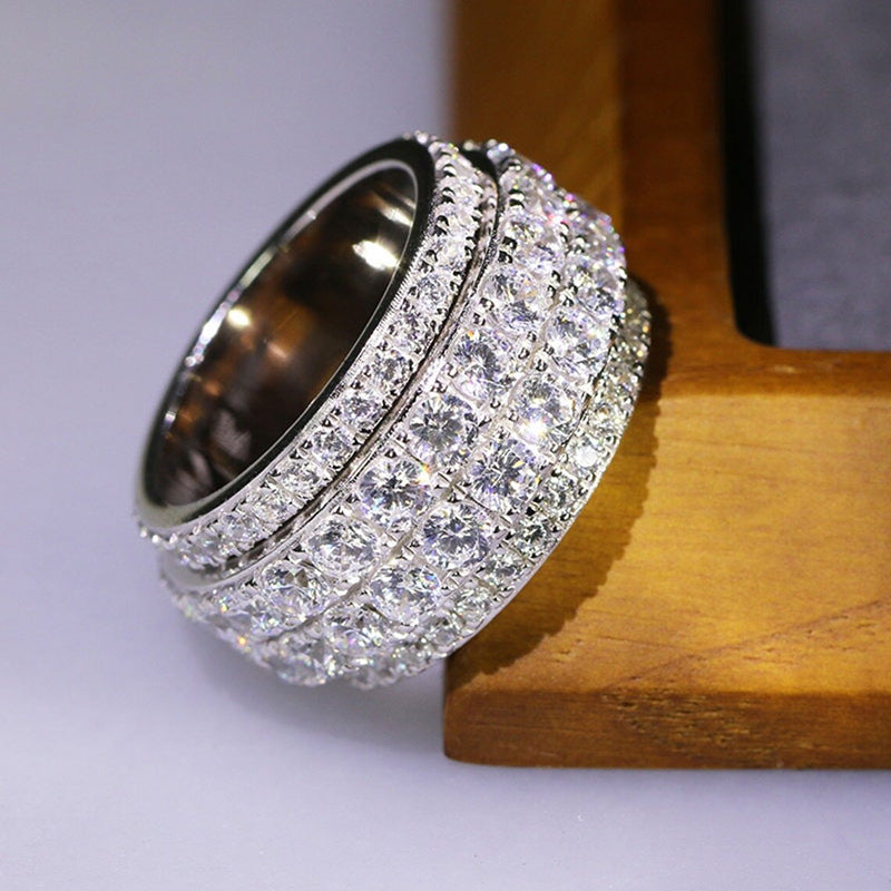 Women's & Men's & Super Flash Half Circle Diamond Rings