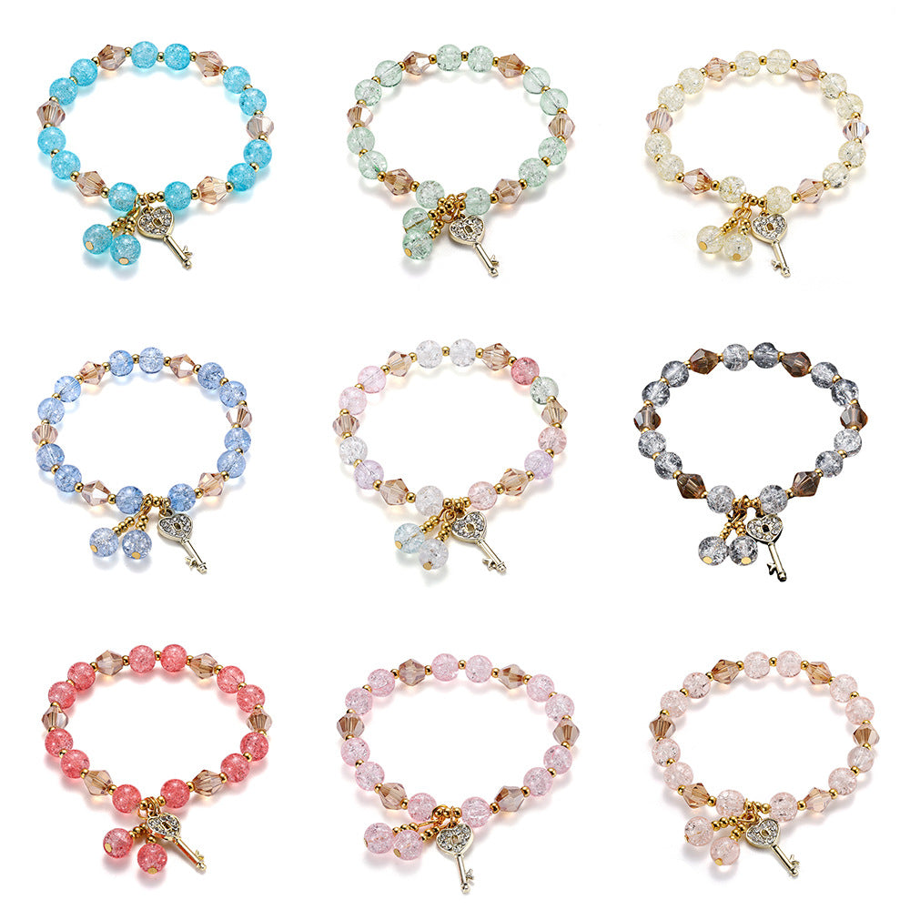 Hot Flower Wrist String Crystal Rose Bracelets