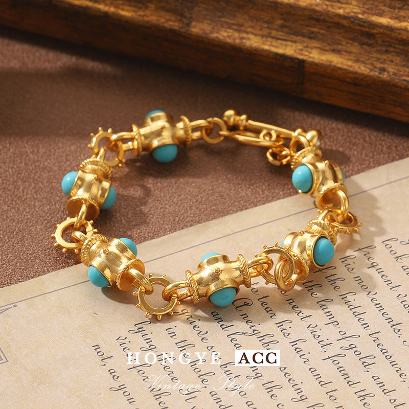 Female Style French Court Turquoise High-grade Bracelets