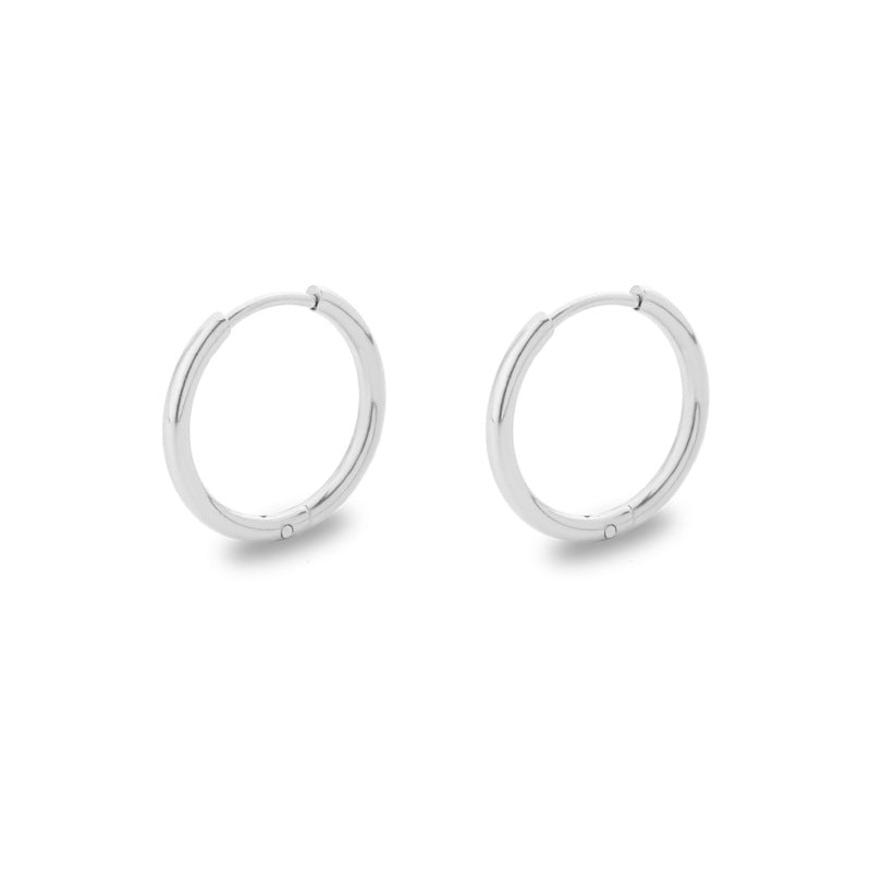 Titanium Steel Stainless Coil Trendy Arc Glossy Ear Buckle