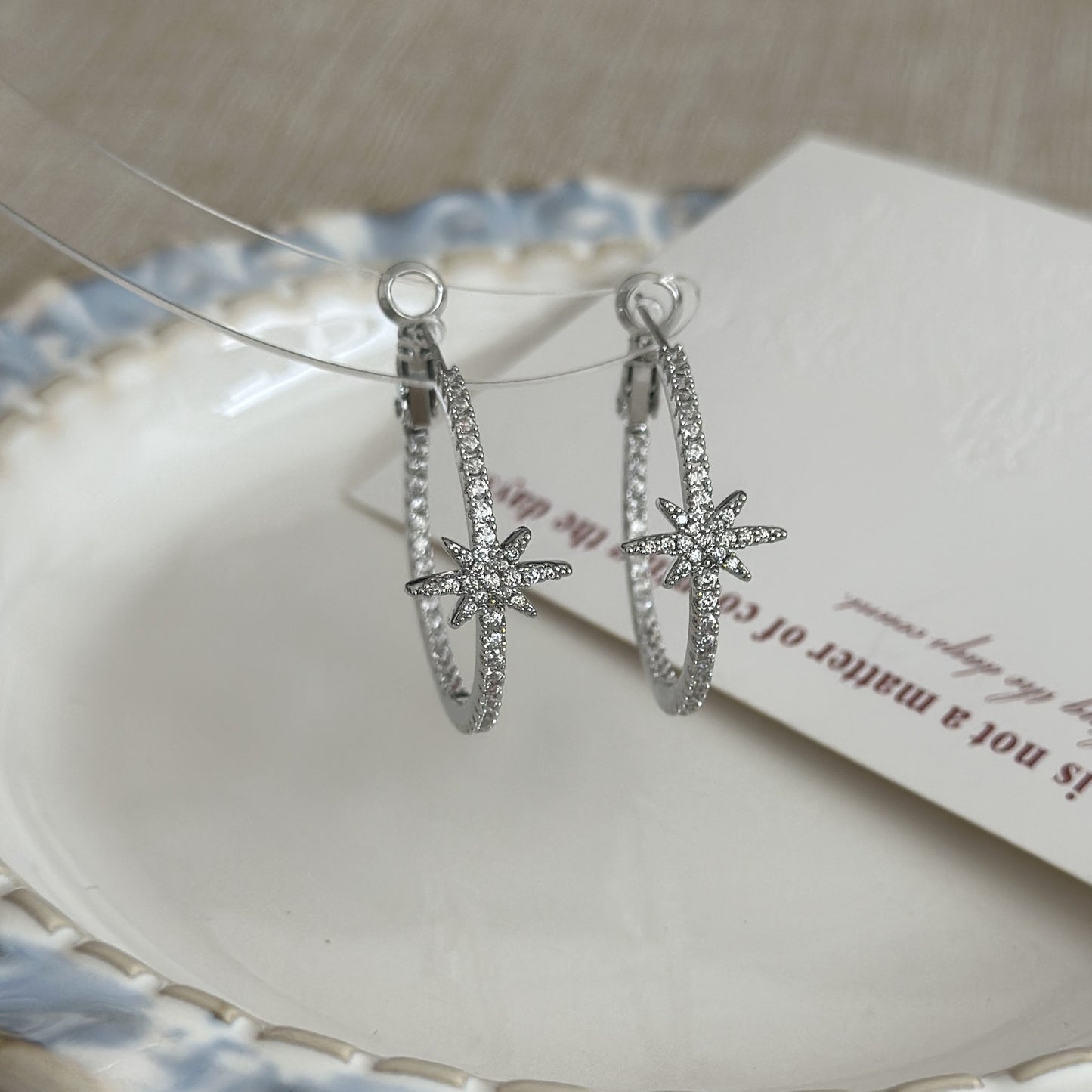 Women's Micro Inlaid Zircon Eight Awn Star For Design High-grade Elegant Earrings