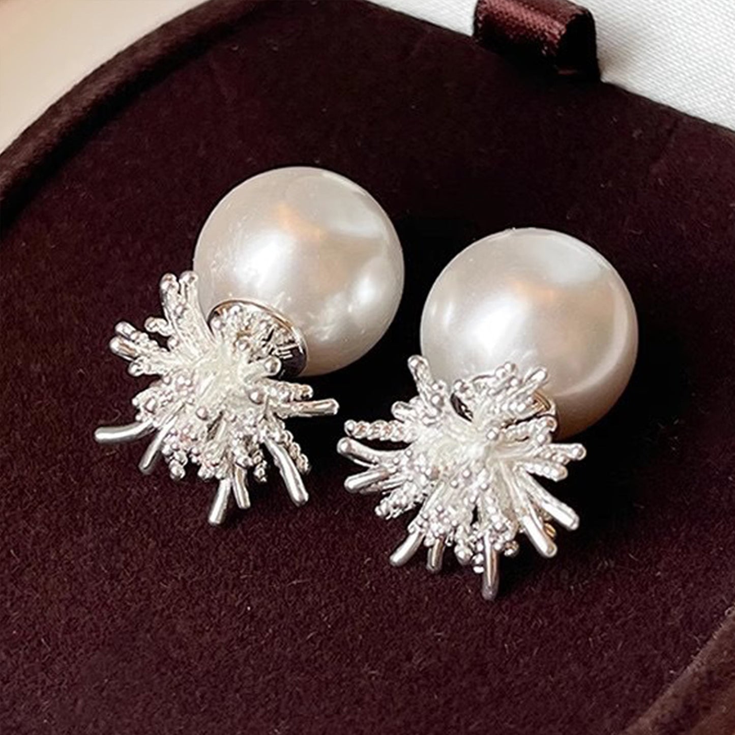 Women's One Style For Firework Pearl Niche Design Unique Fashion Exquisite Stud Earrings