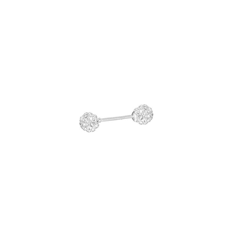 Women's Sier Auricular Needle Niche High Sense Zircon Ear Bone Pin Earrings