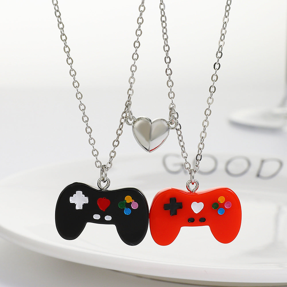 Suction Pendant Personality Friend Couple Magnet Necklaces