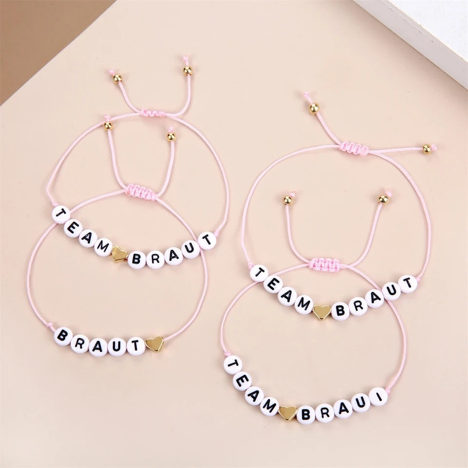 Bride Bridesmaid Letter Party Simple Letters Bracelet
