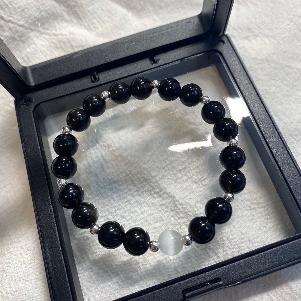 Bracelets de copines de style opale d'obsidienne pour la Saint-Valentin