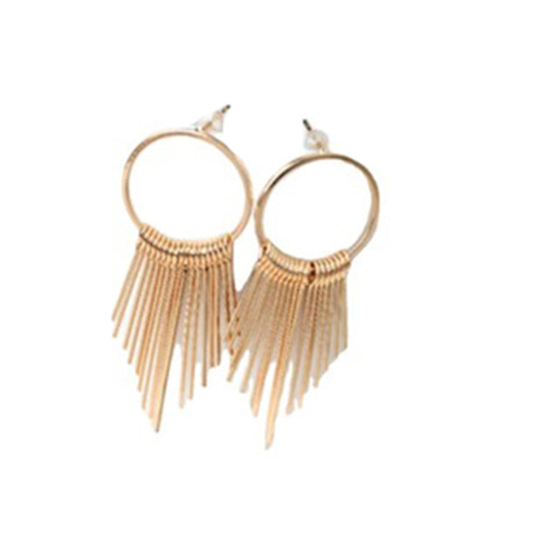 Women's Fashion For Temperamental Tassels Simple Graceful Long Earrings