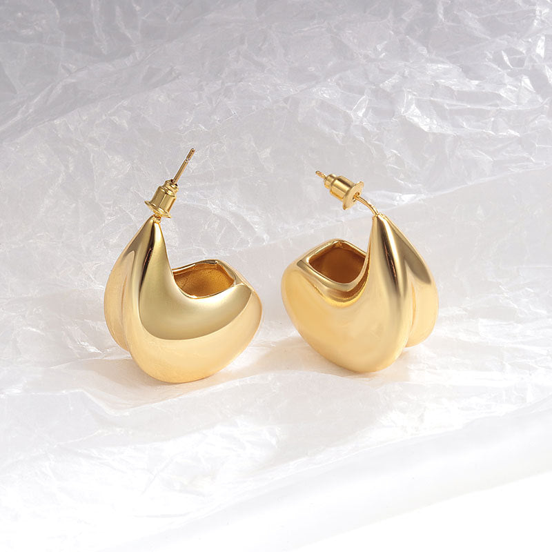 Gold Geometric Niche Advanced Design Sense Earrings