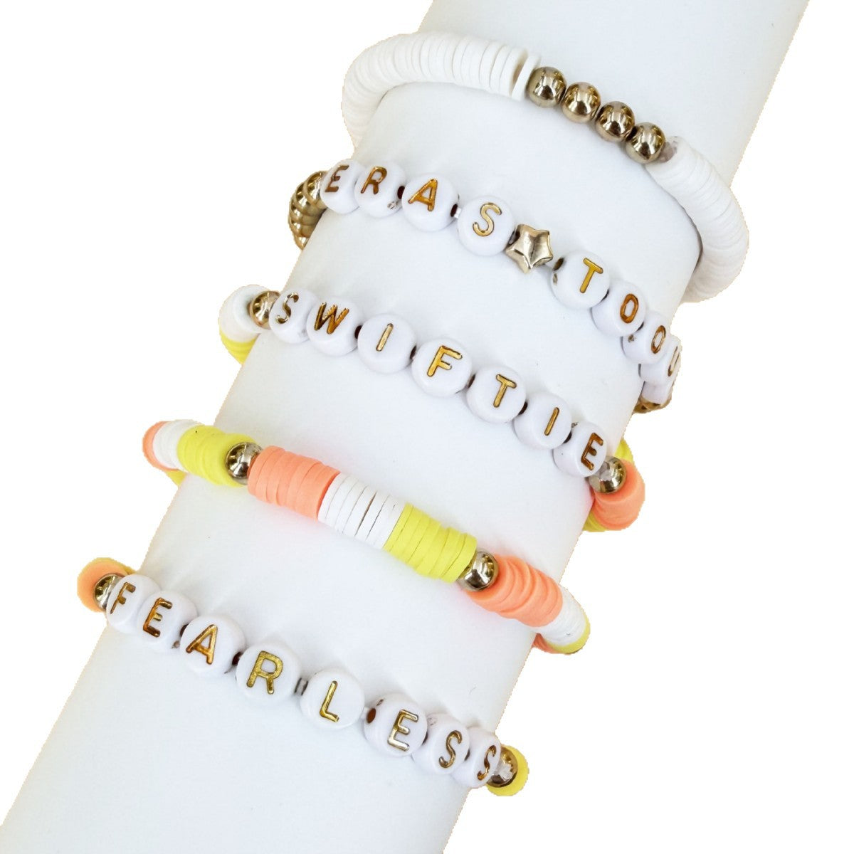 Taylor Fan Stretch Personality Colorful Letters Beaded Bracelet