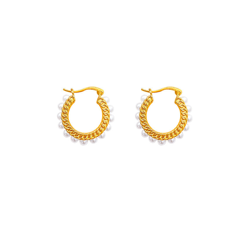 Women's Light Luxury Pearl Ear Clip Design Rings