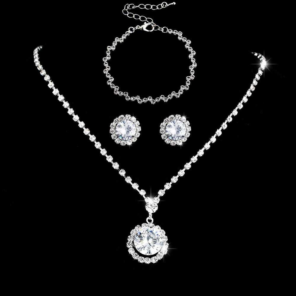 Bright Claw Chain Rhinestone Zircon Ear Jewelry Set