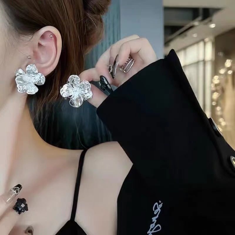 Women's Unique Design Irregular Flower Trendy Graceful Earrings