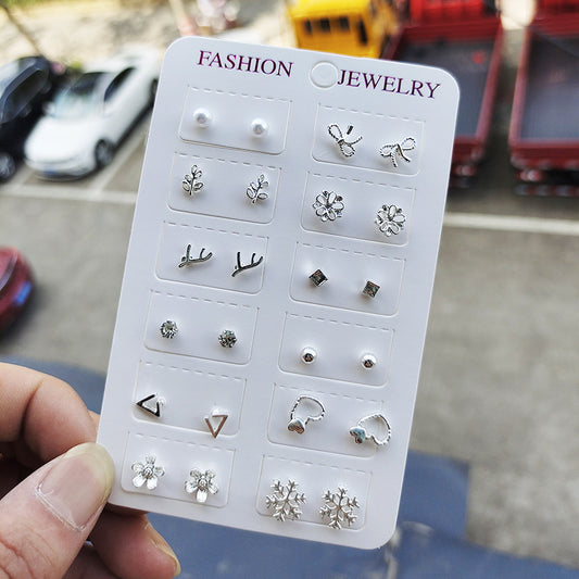 Ensemble de boucles d'oreilles, petites boucles d'oreilles populaires de style coréen