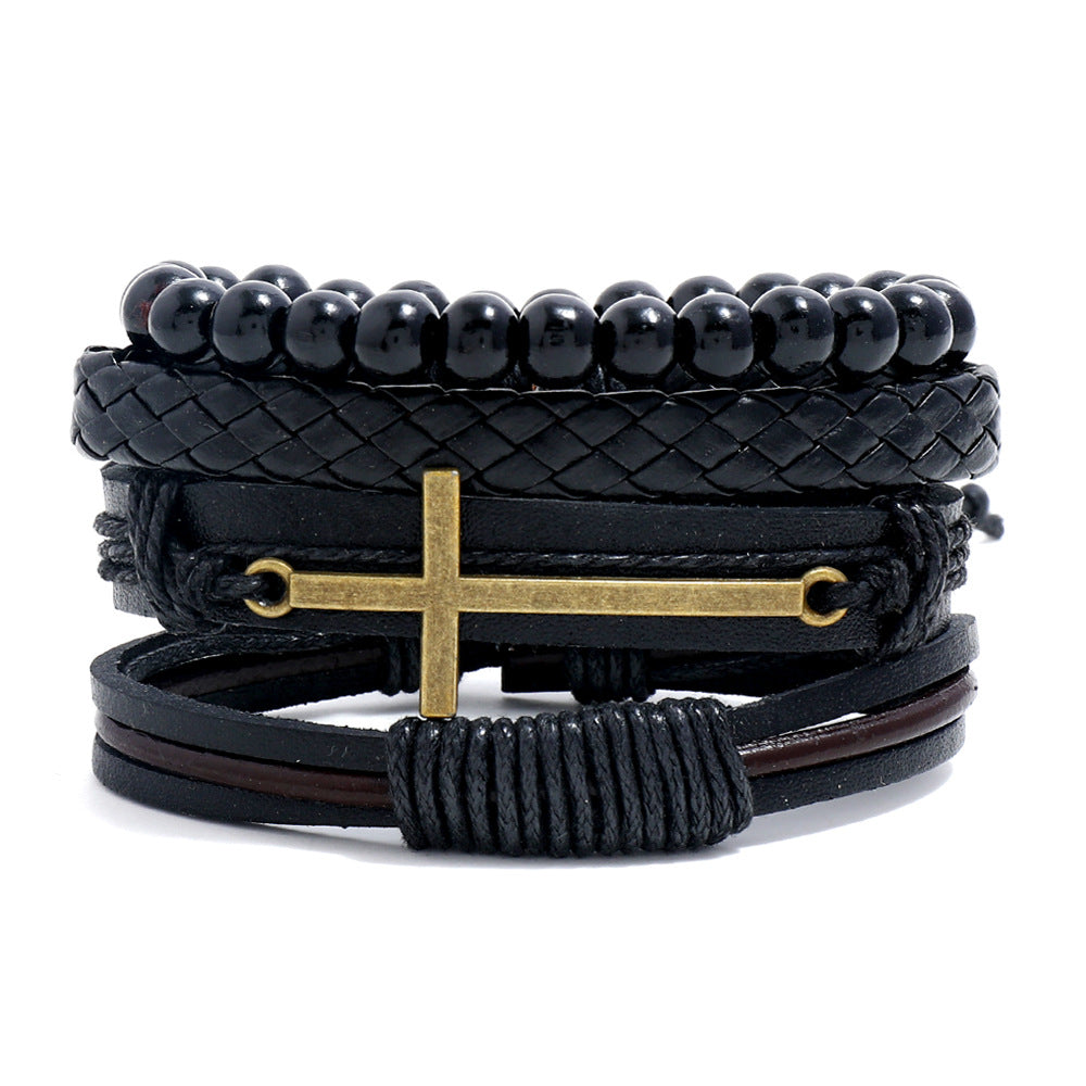 Women's & Men's & Simple Retro Set Braided Leather And Bracelets