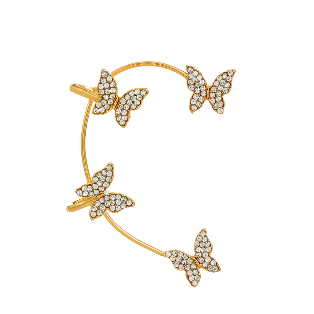 Women's Fairy Mori Style Diamond Butterfly Fashion Ear Clip