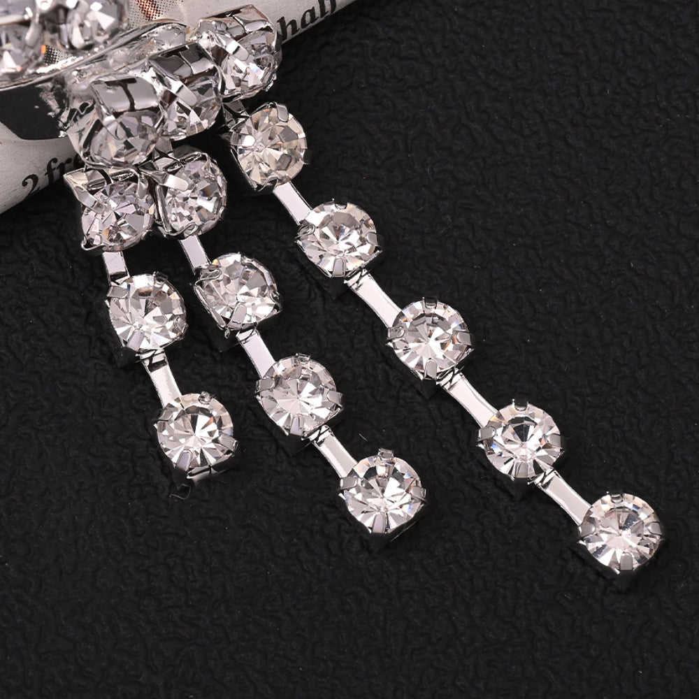 Women's Tassel Opening Adjustable Rhinestone Temperament Ring