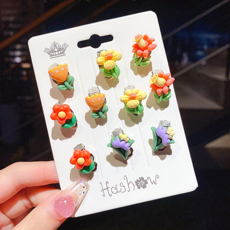 Children's Without Pierced Ears Princess Eardrop Cute Ear Clip