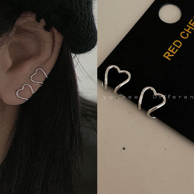 Love No Pierced Female Cold Wind Unique Ear Clip