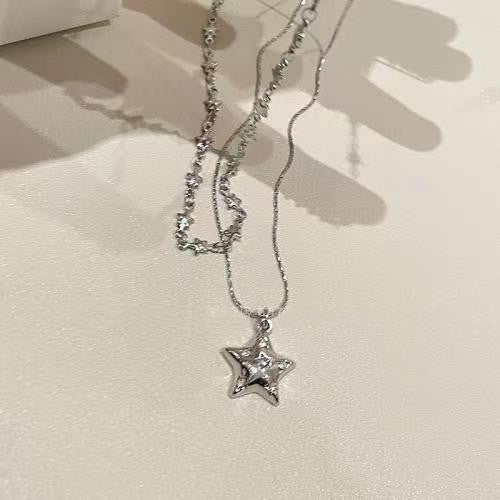 Luxury Temperamental Minority Advanced Design Five-pointed Star Pendant Trendy Necklaces