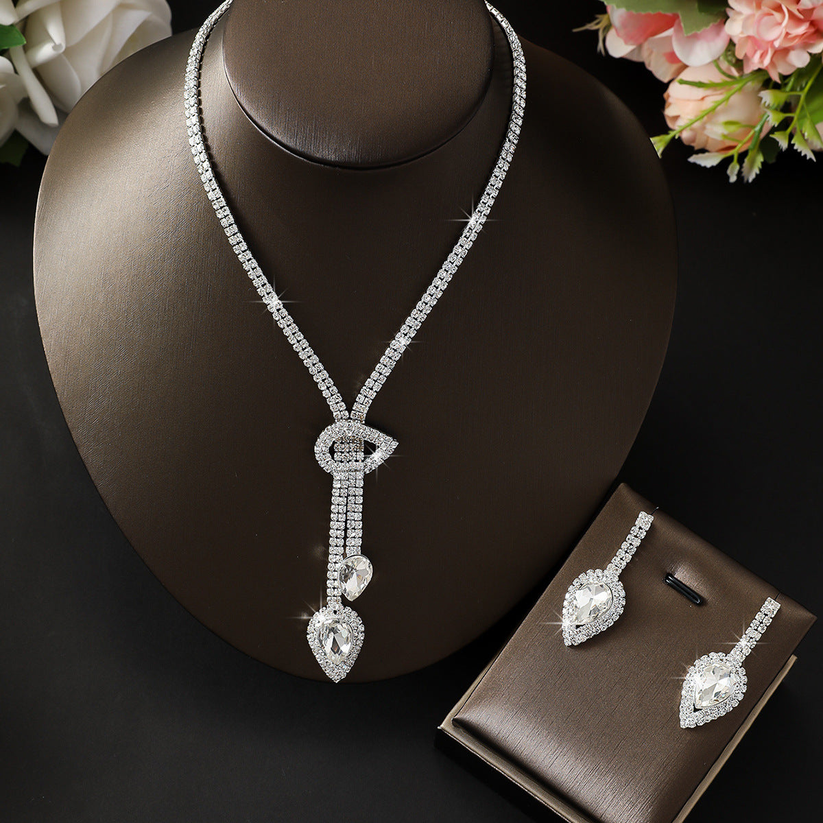 Women's Bridal Suit Wedding Dress Elegant Earrings