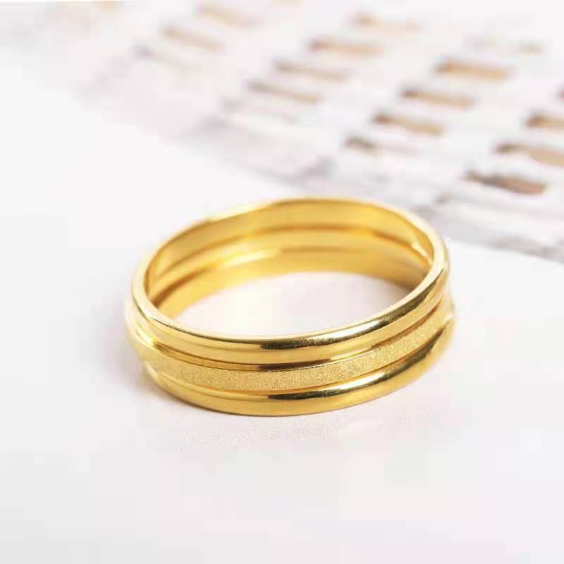 Cold Wind Frosted Stainless Steel Female Rings